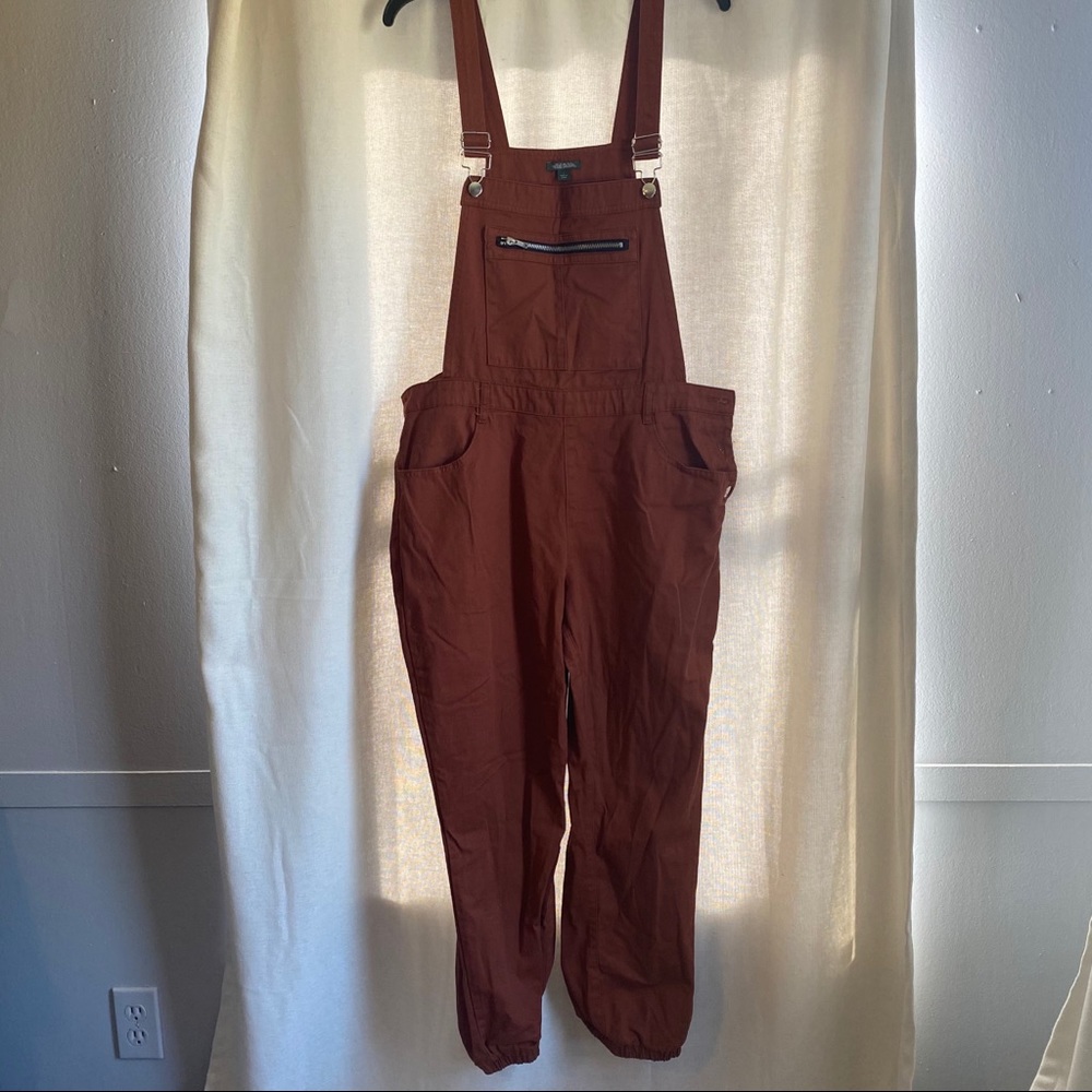 Wild fable burnt orange overalls